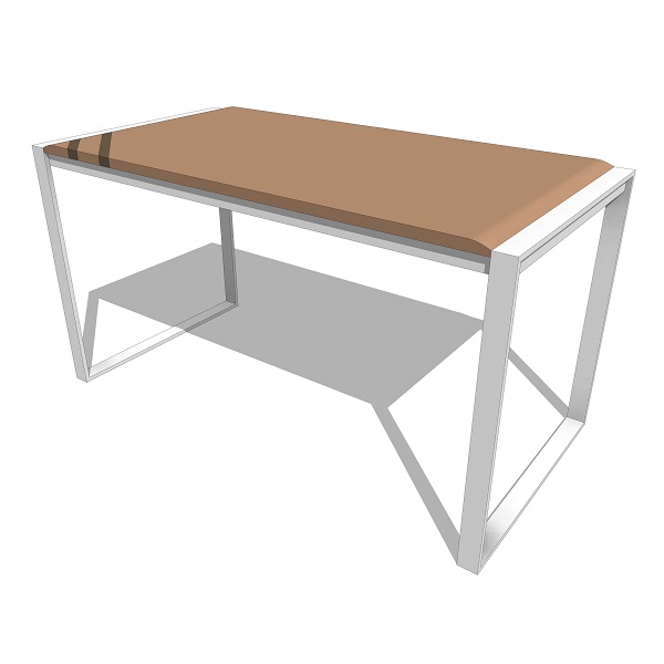 Treeline Beveled Top Work Desk [10479] - $5.00 : Revit families, Modern ...